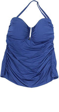 Bleu Rod Beattie All About U Shirred Tankini Top by Vanessa Jane