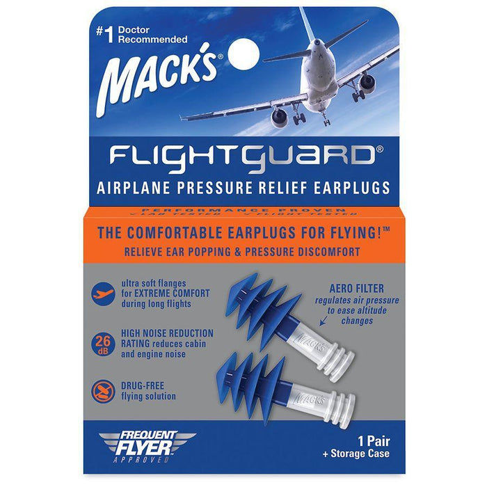 Mack's Flightguard Airplane Earplugs Ear Plugs Pressure Relief by Pasteur Pharmacy