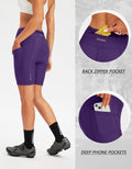 Bikewa Women's 4D Padded Cycling Bike Shorts Purple Zipper Pockets Size XL by Deal US