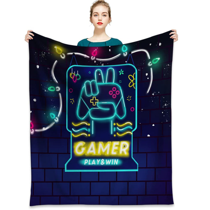 Textattr20 Flannel Gaming Throw Blanket Soft Fleece 50x60 Inches Mt-01 by Deal US