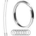 Biyrly Stainless Steel Round Keyrings 1.5-25mm Silver 10 Pack by Deal US