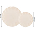 LIYH 24 Pcs Plastic Plates Reusable Scalloped Beige BPA Free 12 Guests by Deal US