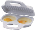 Salt Brand Microwave Egg Poacher for 1 or 2 Eggs w/ Lid for Breakfast Meats by Vanessa Jane