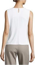 DKNY Women's Pleated-Neck Top, Cream, Size XL by Vanessa Jane