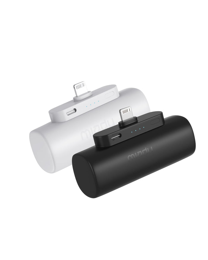 Mini Portable Charger Built-In Connector For Iphone 14/13 Series, 5000Mah Small