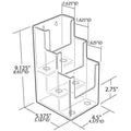 Azar Displays 2 Pc New Clear 3-Tier 6-Pocket Trifold Brochure Holder by Vanessa Jane