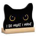 Black Cat Halloween Bathroom Decor Acrylic Funny Cat Sign Home Decor 8x12 by Deal US