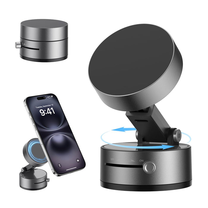 Vacuum Suction Magnetic Phone Holder, Retractable Strong