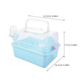 Totority Panoramic Sunroof Hamster Carrier Cage Sky-Blue Portable Plastic by Deal US