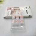 ZIFANHU 24 Pcs White French Press On Toenails Pink Flower Design Plastic by Deal US