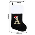 OLIKER 20in Monogram Christmas Stockings Red Velvet White Plush Cuffs Size M by Deal US