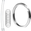 Biyrly Stainless Steel Round Keyrings 12 Pack Silver 28mm Flat Split Rings by Deal US