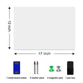 JINGZHAN Self Adhesive Magnetic Sheet 12x17 White 2 Pack Dry Erase Board by Deal US