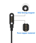 LKHSYAN Universal Smart Watch Charger USB 4 Pin Magnetic Cable White-4pin by Deal US