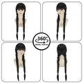 Ccfurwo Braided Black Wig Gothic Costume Women Cute Soft Black CC050BK by Deal US
