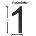 GLDonee 8.5" Acrylic Self-Adhesive House Number 3 Black Modern Address by Deal US