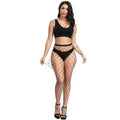 DUCMODA Womens High Waist Fishnet Tights Sheer Pantyhose Black One Size by Deal US