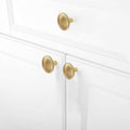 MUMU 6pc 1.65in Round Gold Brushed Oversize Cabinet Knobs Brass Color by Deal US