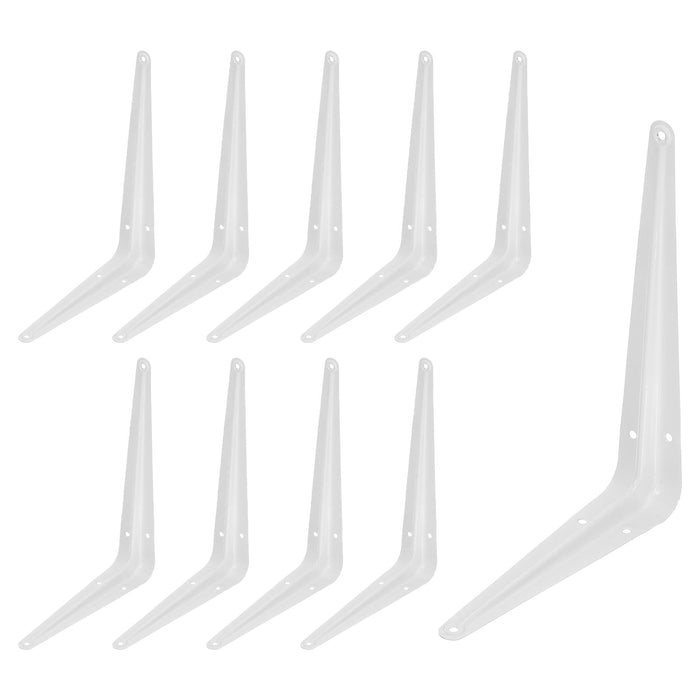 uxcell Floating Shelf Bracket 8x6in Iron L Bracket White 10 Pack by Deal US
