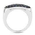 0.99 Carat Genuine Blue Sapphire .925 Sterling Silver Ring by Bids.com