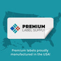Premium Label Supply Glossy White Oval Sticker Labels 2.5x1.5in 180 Count by Deal US
