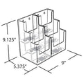 Azar Displays 2 Pc New Clear 3-Tier 6-Pocket Trifold Brochure Holder by Vanessa Jane