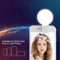 Selfie Ring Light, Small Pocket-Size, 3 Brightness Levels, Rechargeable, Phone C