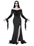 ROC PARTY Womens Gothic Floor Length Off Shoulder Dress Black Size S by Deal US