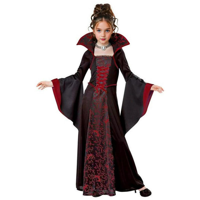iTVTi Girls Vampire Costume Black Dress Halloween Cosplay 6-7 Years Tag 140 by Deal US