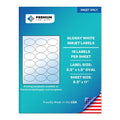 Premium Label Supply Glossy White Oval Sticker Labels 2.5x1.5in 180 Count by Deal US