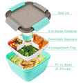 51oz Salad Bowl with Removable 3-Compartment Bento-Style Tray by DailySale