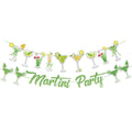 NOFEZA Martini Party Banner Green Mojito Martini Garland Art Deco by Deal US