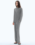 C202 Women's 2-Piece Lounge Set Crewneck Sweatsuit Lava Size L by Deal US