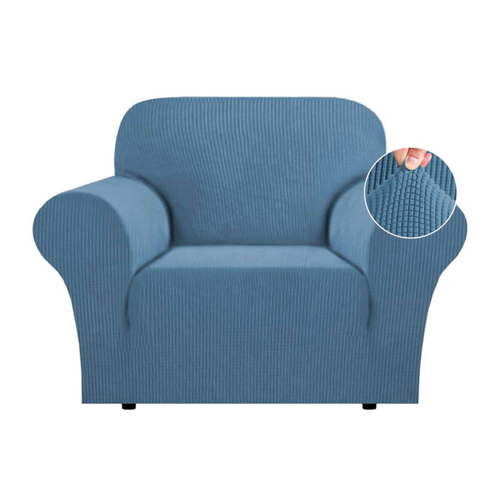 Flamingo P High Stretch Sofa Slipcover Armchair Cover Dusty Blue Size Small by Deal US