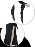 ROC PARTY Womens Gothic Floor Length Off Shoulder Dress Black Size S by Deal US