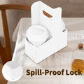 Bodaon 2 Cup Drink Carrier with Handle, 15 Pcs Kraft Paper Disposable by Deal US