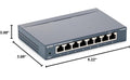 TP-Link TL-SG108 8 Port Gigabit Ethernet Network Switch Metal Black Fanless by Deal US