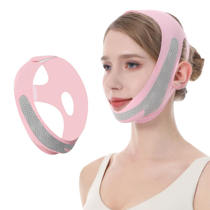 CGYISOL Graphene V Line Lifting Mask Adjustable Double Chin Reducer Pink by Deal US