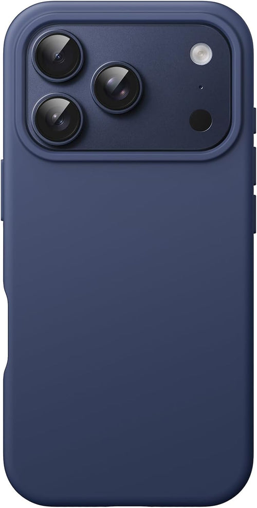 Silicone Case for iPhone 17 Pro Dark Blue Shockproof Soft Touch Protective Cover by Merch Section