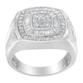 14K White Gold Men's 1 CTTW Diamond Band Ring by Bids.com