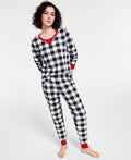 Family Pajamas Matching Womens Lightweight Thermal Waffle Buffalo Check by Vanessa Jane