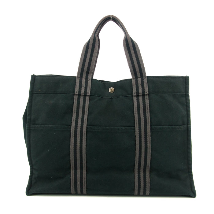 Hermes Fourre Toout Canvas Black Tote #5236 by Bolt Boutique