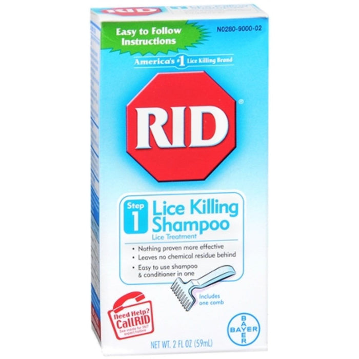 RID Lice Killing Shampoo, Includes 1 Nit Comb And 1 Bottle, 2 Ounces by Pasteur Pharmacy