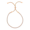 Adjustable Tennis Style Bracelet with Cubic Zirconia in Sterling Silver by Bids.com