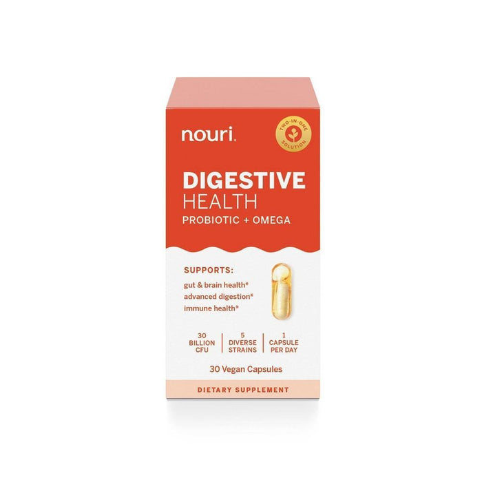 Nouri Digestive Health Probiotic And Omega Capsules - 30ct by Pasteur Pharmacy