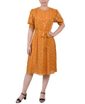 Ny Collection Womens Elbow Sleeve Swiss Dot Dress , XL by Vanessa Jane