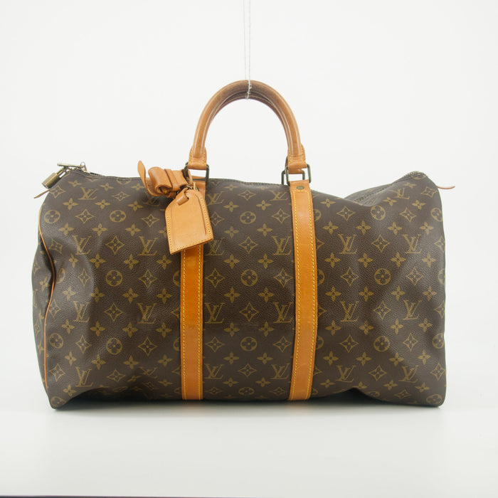 Louis Vuitton Monogram Canvas Brown Keepall Boston Bag #5270 by Bolt Boutique