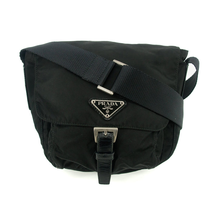 Prada Tessuto Nylon Black Mini Messanger Bag #5288 by Bolt Boutique