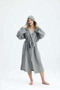 Muslin Gray Bathrobe by NoaPure.com