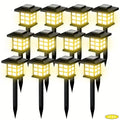 6-Pack: Solar Outdoor Path Lights Warm Light LED, 600mA, Waterproof by DailySale